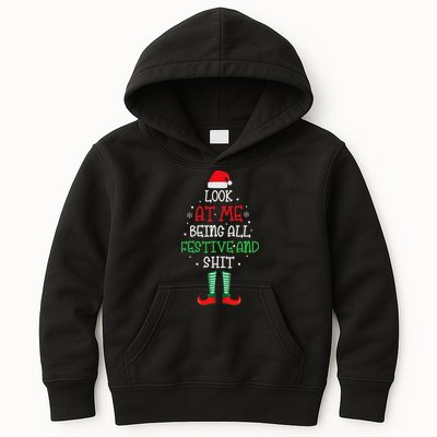 Look At Me Being All Festive And Shit Funny Kids Hoodie
