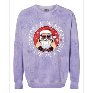 Look At Me Being All Festive And Shit Funny Christmas Colorblast Crewneck Sweatshirt