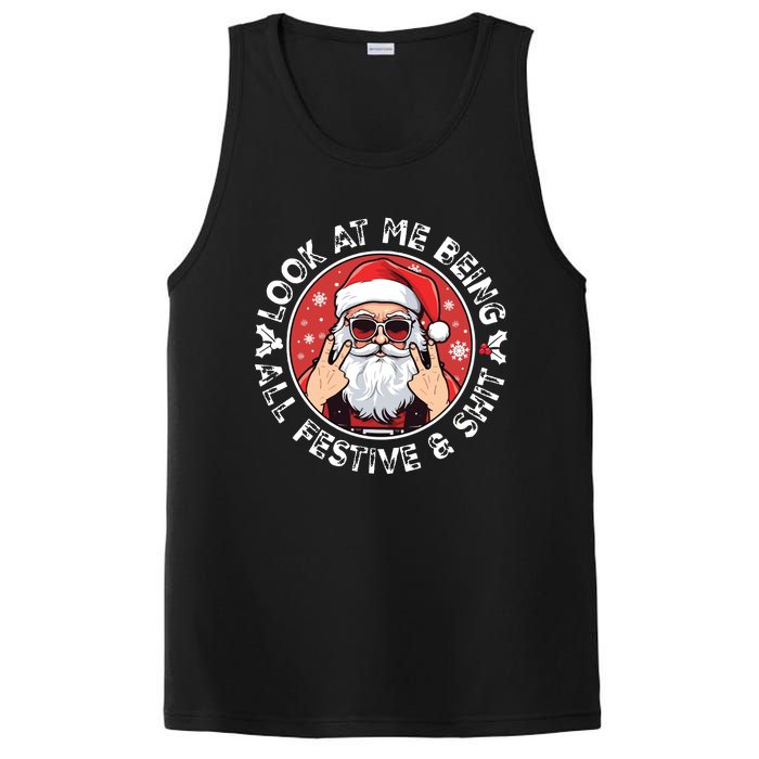 Look At Me Being All Festive And Shit Funny Christmas PosiCharge Competitor Tank