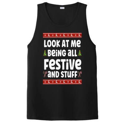 Look at me Being all Festive and Stuff Funny Ugly Sweater PosiCharge Competitor Tank