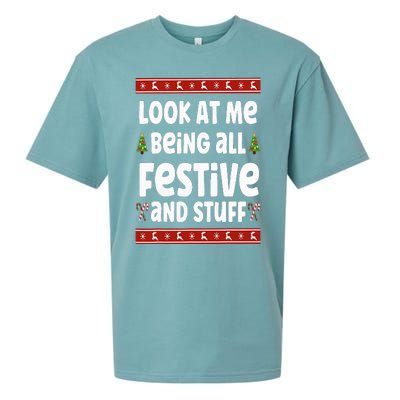 Look at me Being all Festive and Stuff Funny Ugly Sweater Sueded Cloud Jersey T-Shirt