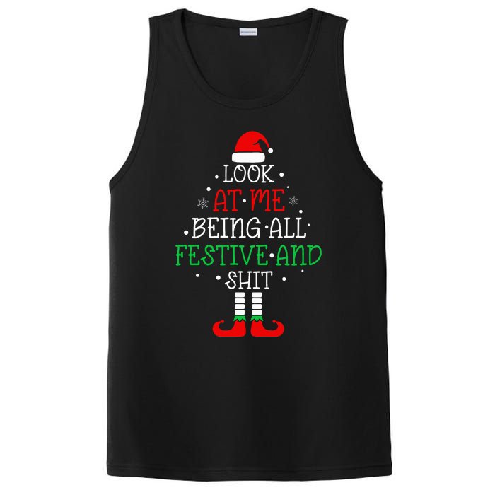 Look at Me Being All Festive and Shits Funny Christmas Santa PosiCharge Competitor Tank