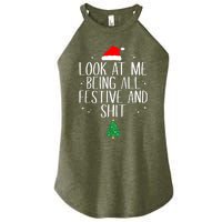 Look At Me. Being All Festive And Shit Women's Perfect Tri Rocker Tank