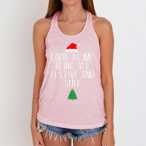 Look At Me. Being All Festive And Shit Women's Knotted Racerback Tank