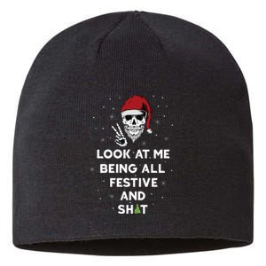 Look At Me Being All Festive And Shits Humorous Xmas 2024 Sustainable Beanie