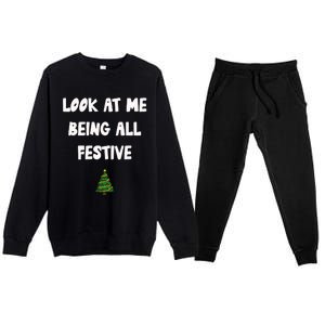 Look At Me Being All Festive Premium Crewneck Sweatsuit Set