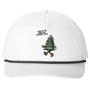 Look At Me Being All Festive Funny Christmas Xmas Quote Snapback Five-Panel Rope Hat