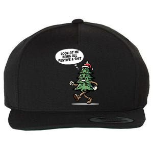 Look At Me Being All Festive Funny Christmas Xmas Quote Wool Snapback Cap