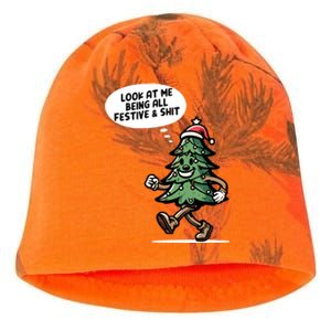 Look At Me Being All Festive Funny Christmas Xmas Quote Kati - Camo Knit Beanie