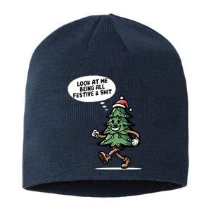 Look At Me Being All Festive Funny Christmas Xmas Quote Sustainable Beanie