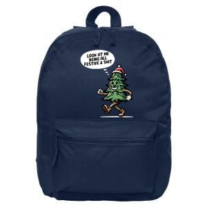 Look At Me Being All Festive Funny Christmas Xmas Quote 16 in Basic Backpack