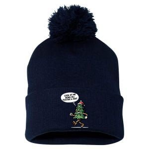 Look At Me Being All Festive Funny Christmas Xmas Quote Pom Pom 12in Knit Beanie