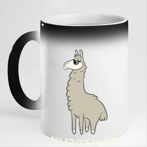 Llamas Are My Spirit Animals Alpaca Llama Funny Gift 11oz Black Color Changing Mug