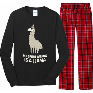 Llamas Are My Spirit Animals Alpaca Llama Funny Gift Long Sleeve Pajama Set