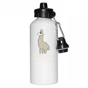 Llamas Are My Spirit Animals Alpaca Llama Funny Gift Aluminum Water Bottle