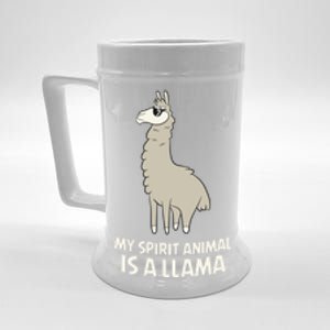 Llamas Are My Spirit Animals Alpaca Llama Funny Gift Beer Stein