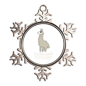 Llamas Are My Spirit Animals Alpaca Llama Funny Gift Metallic Star Ornament