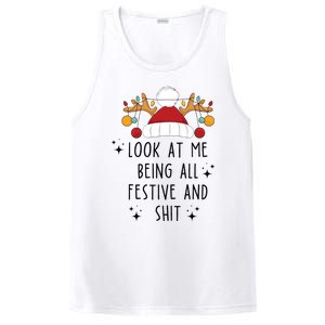 Look At Me Being All Festive Humor Christmas PosiCharge Competitor Tank