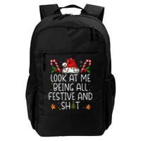 Look At Me Being All Festive And Shit Funny Christmas Tree Gift Daily Commute Backpack