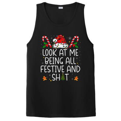 Look At Me Being All Festive And Shit Funny Christmas Tree Gift PosiCharge Competitor Tank