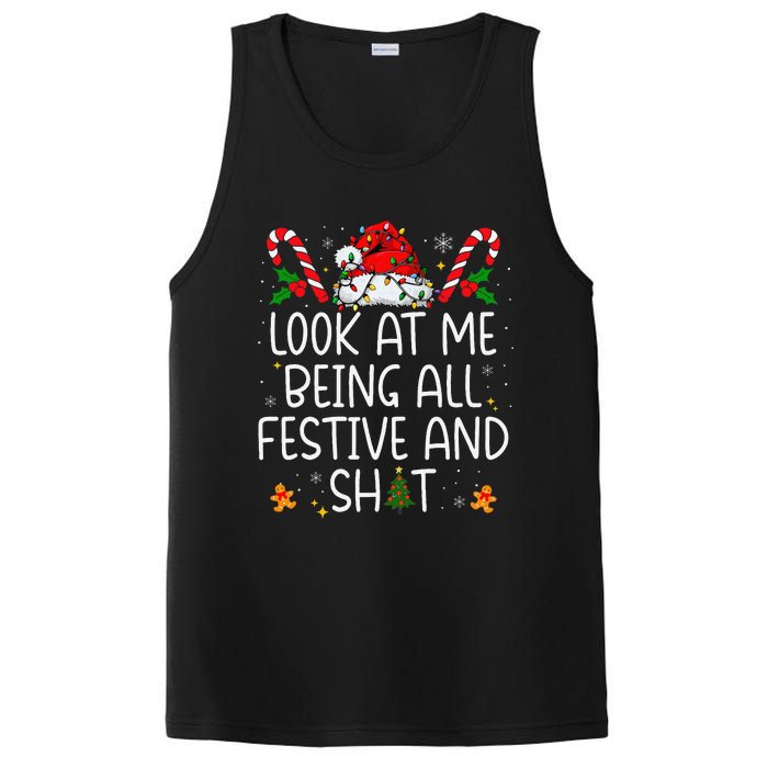 Look At Me Being All Festive And Shit Funny Christmas Tree Gift PosiCharge Competitor Tank