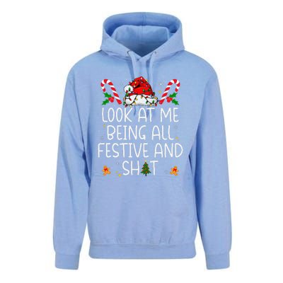 Look At Me Being All Festive And Shit Funny Christmas Tree Gift Unisex Surf Hoodie