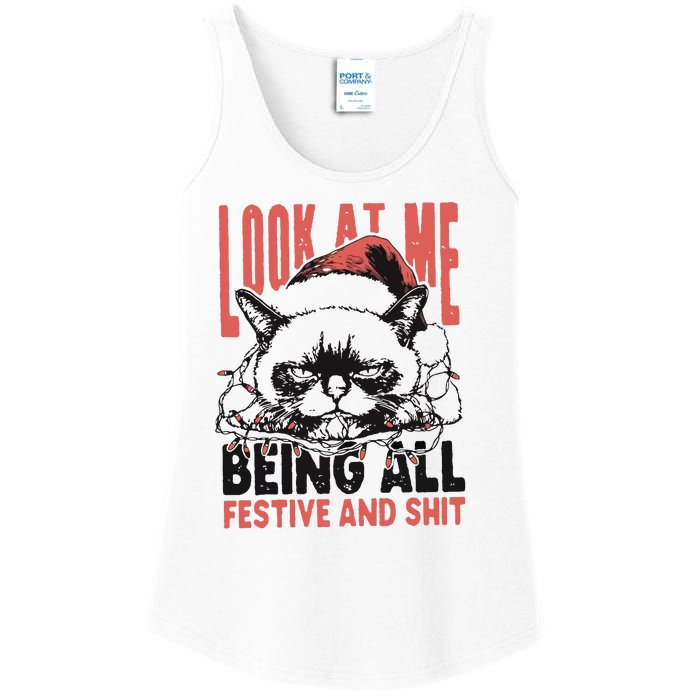 Look At Me Being All Festive And Shit Ladies Essential Tank