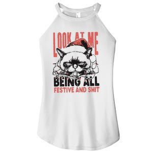 Look At Me Being All Festive And Shit Women's Perfect Tri Rocker Tank