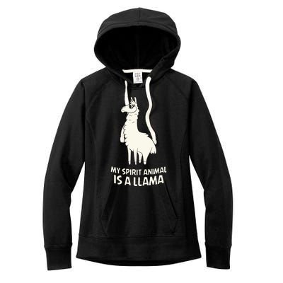 LLamas Are My Spirit Animals Alpaca Llama Women's Fleece Hoodie