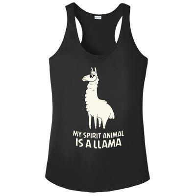 LLamas Are My Spirit Animals Alpaca Llama Ladies PosiCharge Competitor Racerback Tank