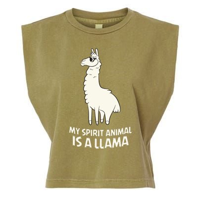 LLamas Are My Spirit Animals Alpaca Llama Garment-Dyed Women's Muscle Tee