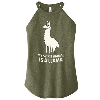 LLamas Are My Spirit Animals Alpaca Llama Women's Perfect Tri Rocker Tank