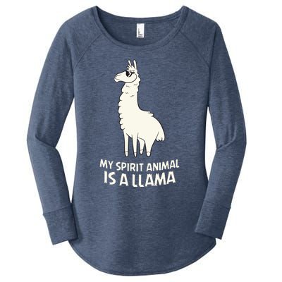 LLamas Are My Spirit Animals Alpaca Llama Women's Perfect Tri Tunic Long Sleeve Shirt