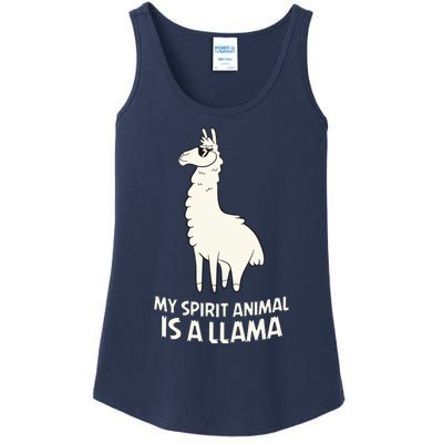 LLamas Are My Spirit Animals Alpaca Llama Ladies Essential Tank