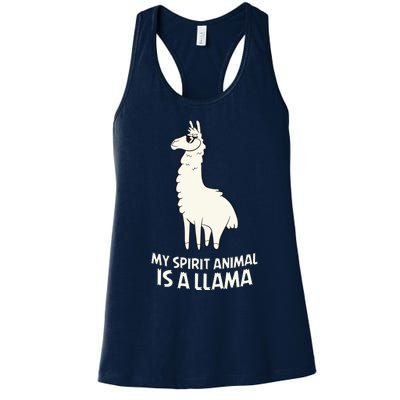 LLamas Are My Spirit Animals Alpaca Llama Women's Racerback Tank