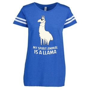 LLamas Are My Spirit Animals Alpaca Llama Enza Ladies Jersey Football T-Shirt