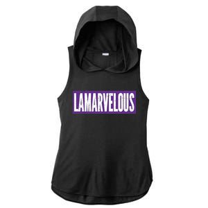 Lamarvalous Baltimore Football Ladies PosiCharge Tri-Blend Wicking Draft Hoodie Tank