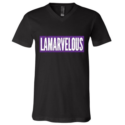 Lamarvalous Baltimore Football V-Neck T-Shirt