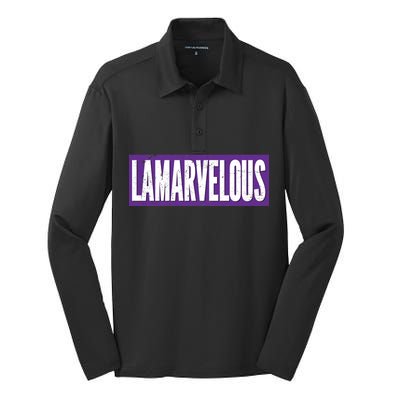 Lamarvalous Baltimore Football Silk Touch Performance Long Sleeve Polo