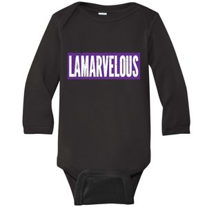 Lamarvalous Baltimore Football Baby Long Sleeve Bodysuit