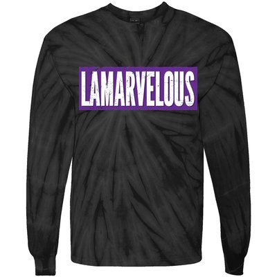 Lamarvalous Baltimore Football Tie-Dye Long Sleeve Shirt