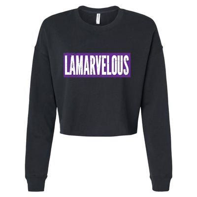 Lamarvalous Baltimore Football Cropped Pullover Crew