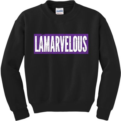 Lamarvalous Baltimore Football Kids Sweatshirt
