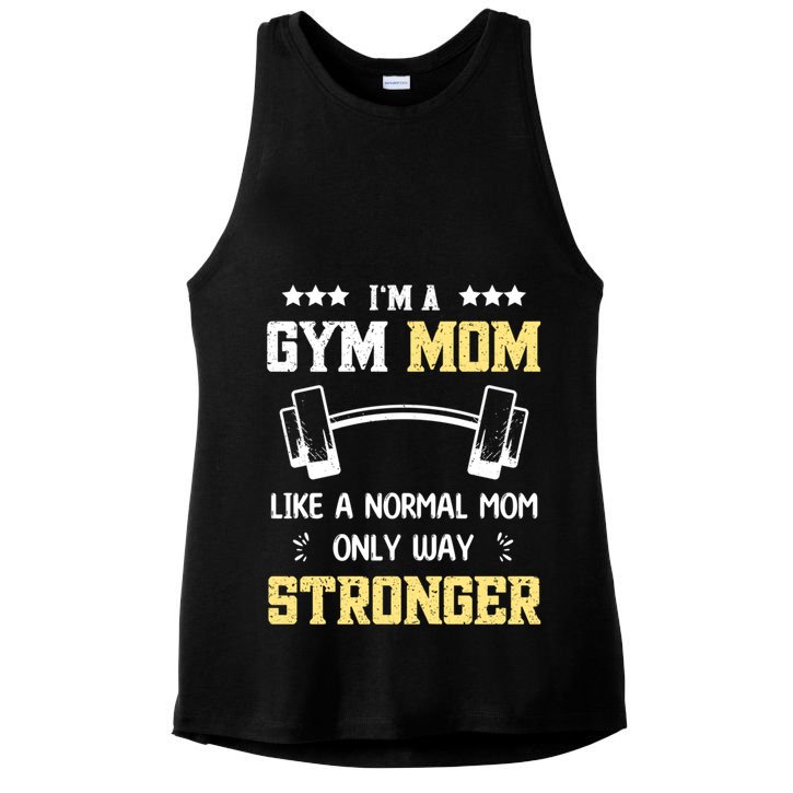 Like A Normal Mom Only Stronger Fitness Mother Gift Ladies PosiCharge Tri-Blend Wicking Tank