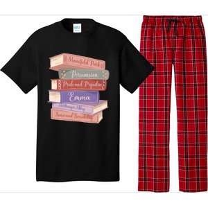 Literacy Austen Novels Roce Books Literary Jane Austen Funny Gift Pajama Set