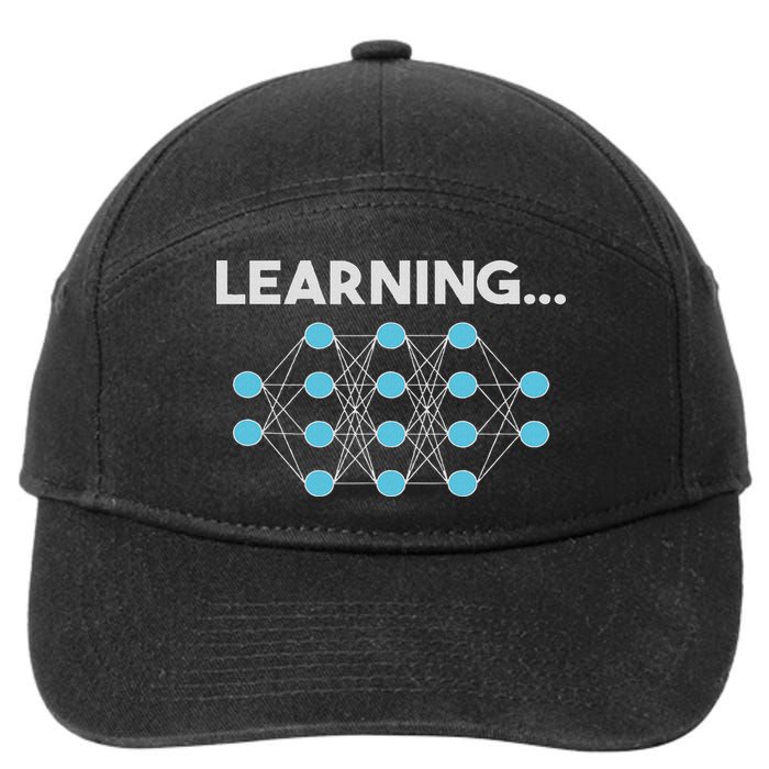 Learning... – Ai, Neural Network, Deep Learning 7-Panel Snapback Hat