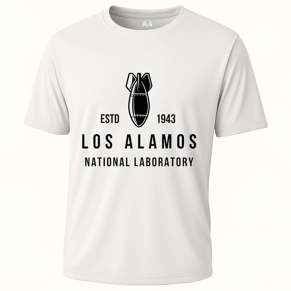 Los Alamos National Laboratory Estd 1945 Atomic Bomb Cooling Performance Crew T-Shirt