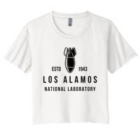 Los Alamos National Laboratory Estd 1945 Atomic Bomb Women's Crop Top Tee