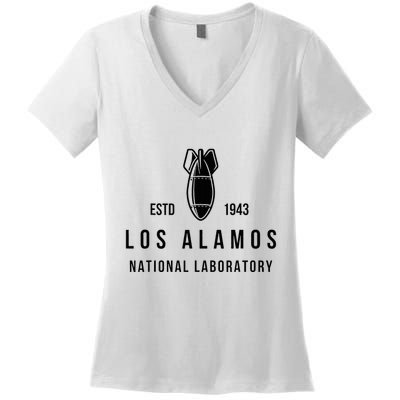 Los Alamos National Laboratory Estd 1945 Atomic Bomb Women's V-Neck T-Shirt