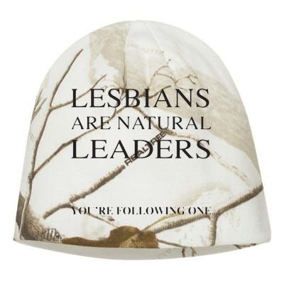 Lesbians Are Natural Leaders Lesbian Shirts Lesbian Pride Kati - Camo Knit Beanie